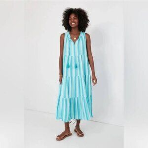 NWT Tuckernuck Aquamarine Stripe Salty Paloma Caftan